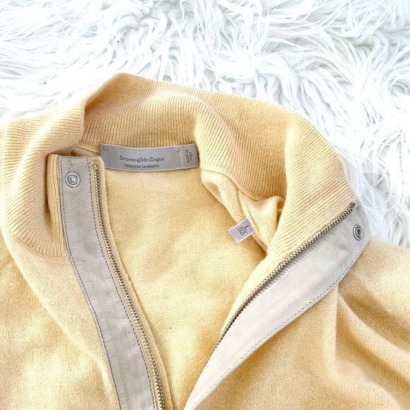 ERMENEGILDO ZEGNA 1/4 Zip Cashmere Sweater L - Picture 7 of 8